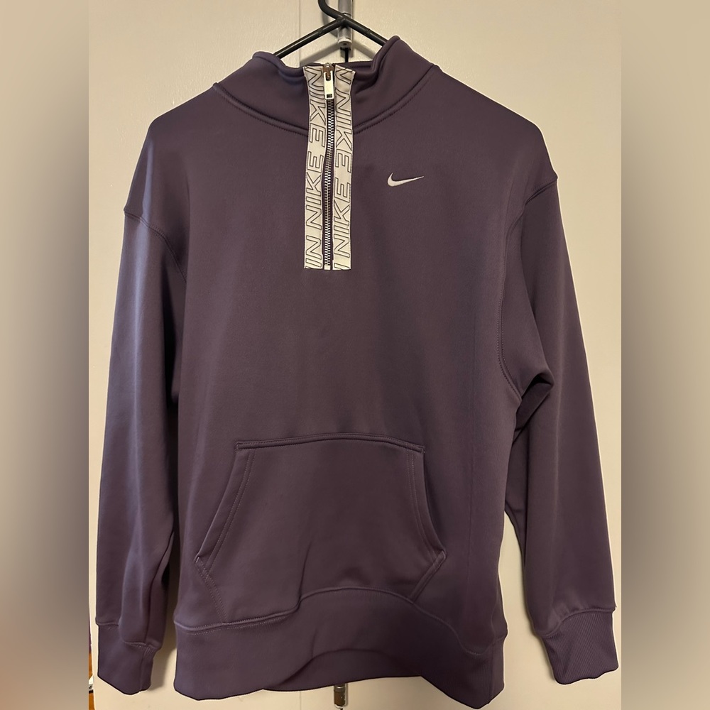 Purple Therma-Fit Nike pullover sweater